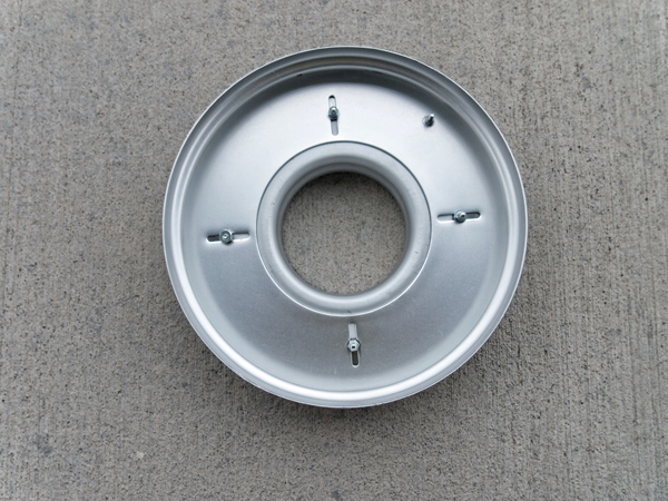 Photograph of mounting plate and adapter ring for Lastolite EZbox 36x36.